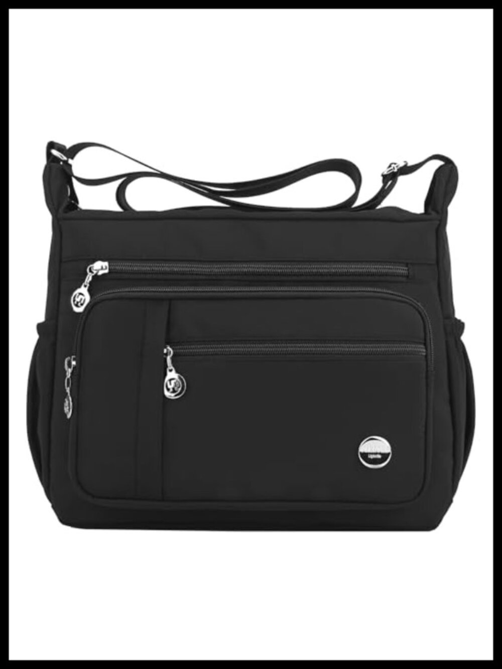 Nylon Crossbody Satchel Handbag Multiple Pockets Adjustable Strap